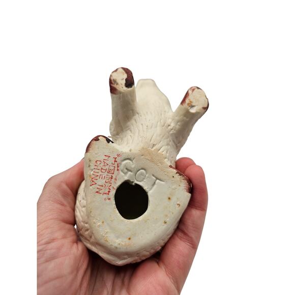 Vintage Bisque Porcelain Pig Piglet Figurine Signed GOT - Picture 5 of 7